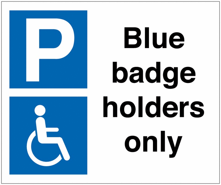 TRF0310BFAGP - 330x400 Blue badge holders only