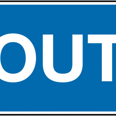 TRF0150EP - 450 x 600mm Out Class 1 Reflective Traffic Sign (Post)