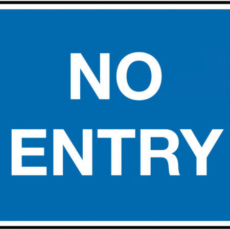 TRF0158EP - 450 x 600mm No Entry Class 1 Reflective Traffic Sign (Post)