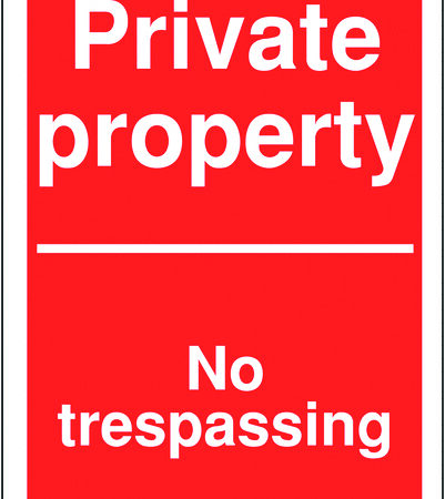 TRF0427AJAGP - 400x300 Private property No trespassing