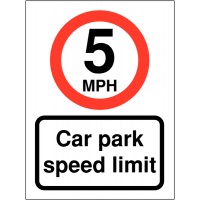 TRF0442AJAGP - 400X300mm 5mph Car Park Speed Limit