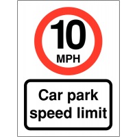 TRF0443AJAGP - 400X300mm 10mph Car Park Speed Limit