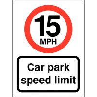 TRF0444AJAGP - 400X300mm 15mph Car Park Speed Limit