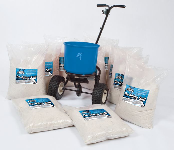 WINTER1 - Salt Spreader Kit - 10 x 25kg bags of salt and 1 x 18kg Salt Spreader