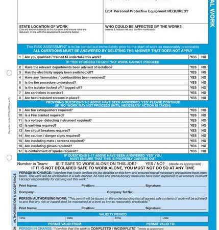 WP04 - Electrical Work - Permits to Work