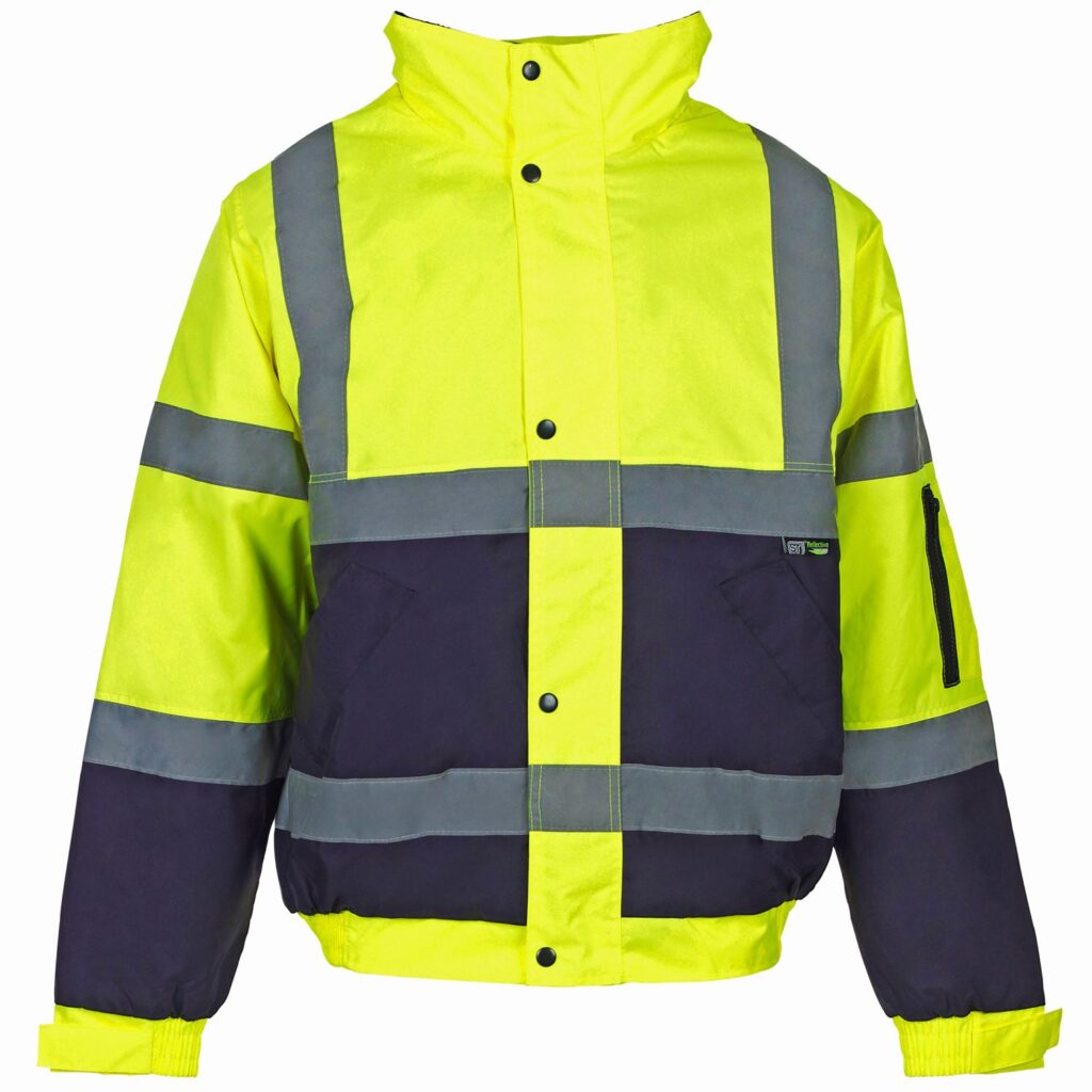 35541 Standard Hi Vis Yellow 2 Tone Bomber Jacket