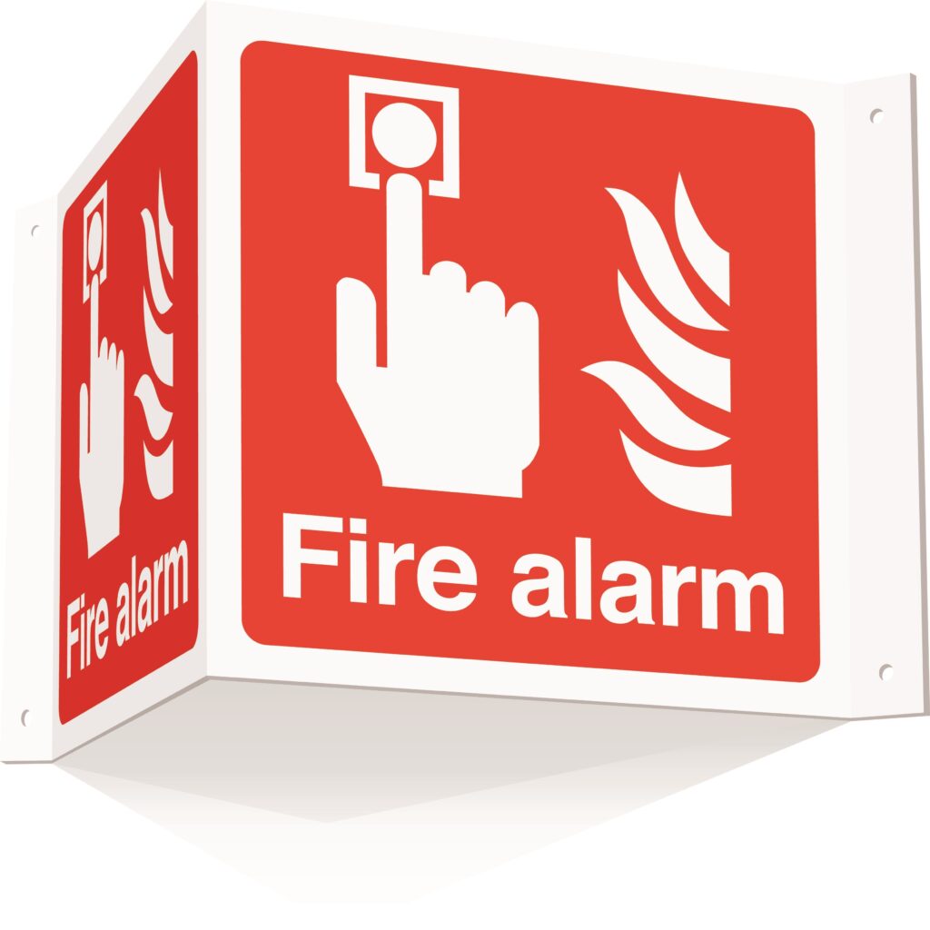 FR03716AE - 200x400mm Fire alarm Projecting 3D Sign