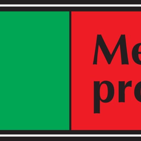 G6DB/MP - 50x200mm Meeting in progress slider sign