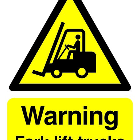 HA23833P - 400x300mm Warning Forklift Trucks - Polycarbonate