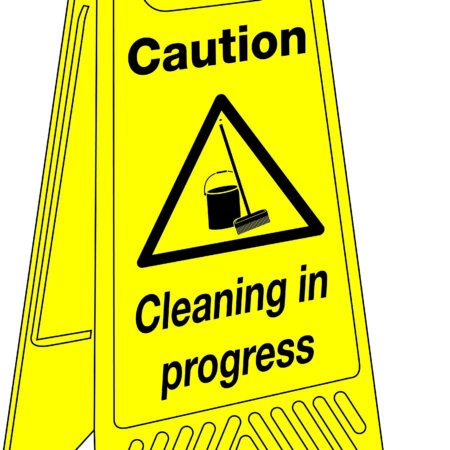 JANC163 - 680x300mm Caution Cleaning in progress Floor Stand