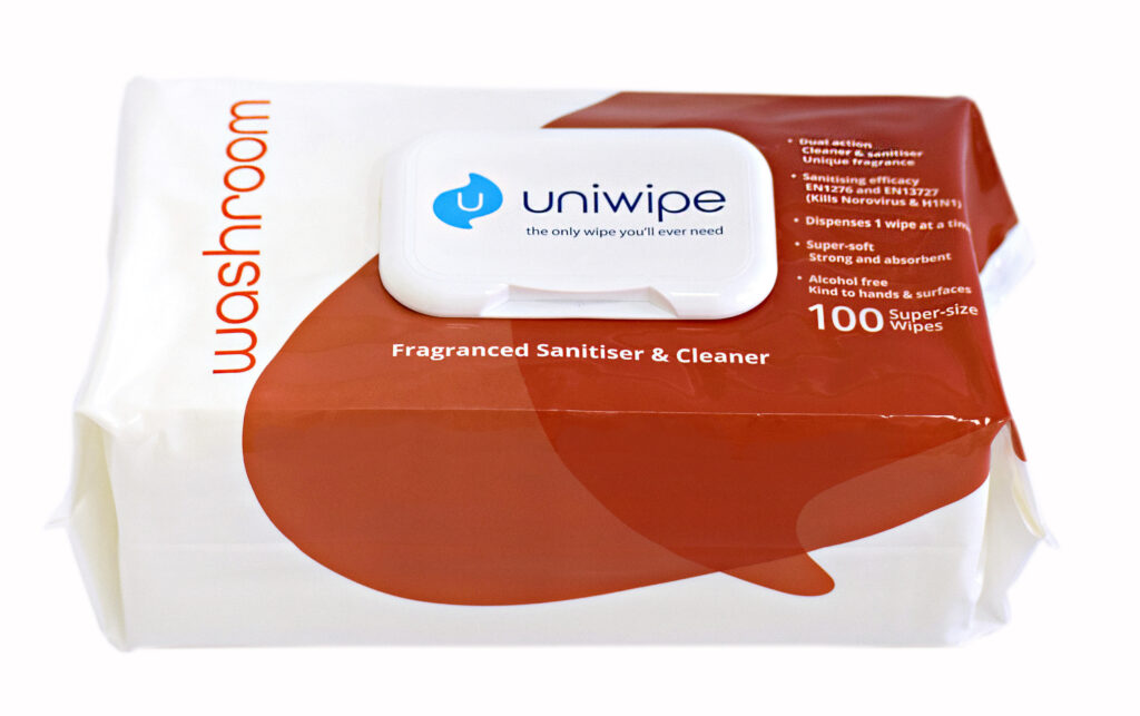 Jan0209 - Uniwipe Washroom Pack of 100 Wipes