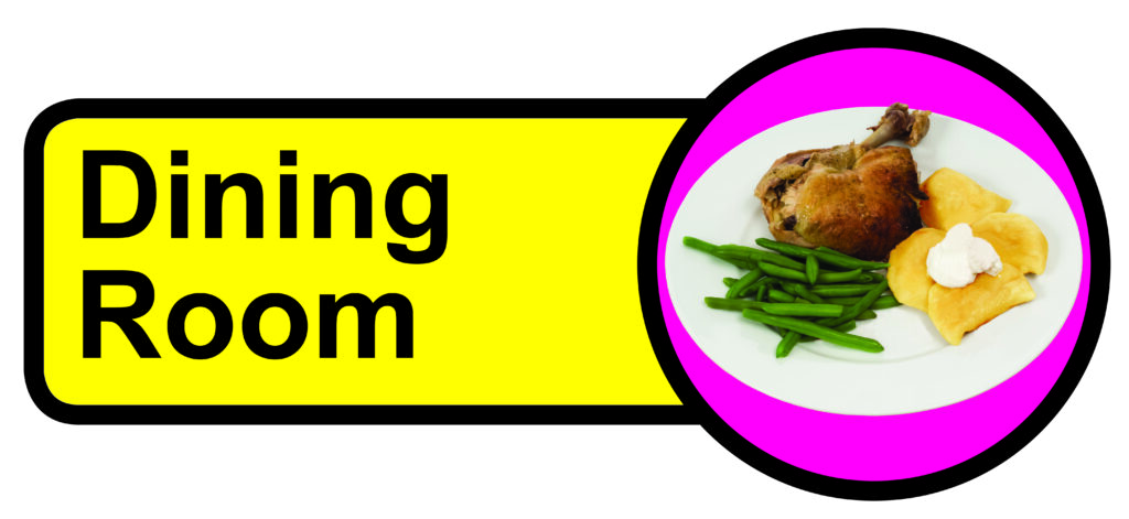 KAI005 - 210x480mm Dining Room Dementia Sign