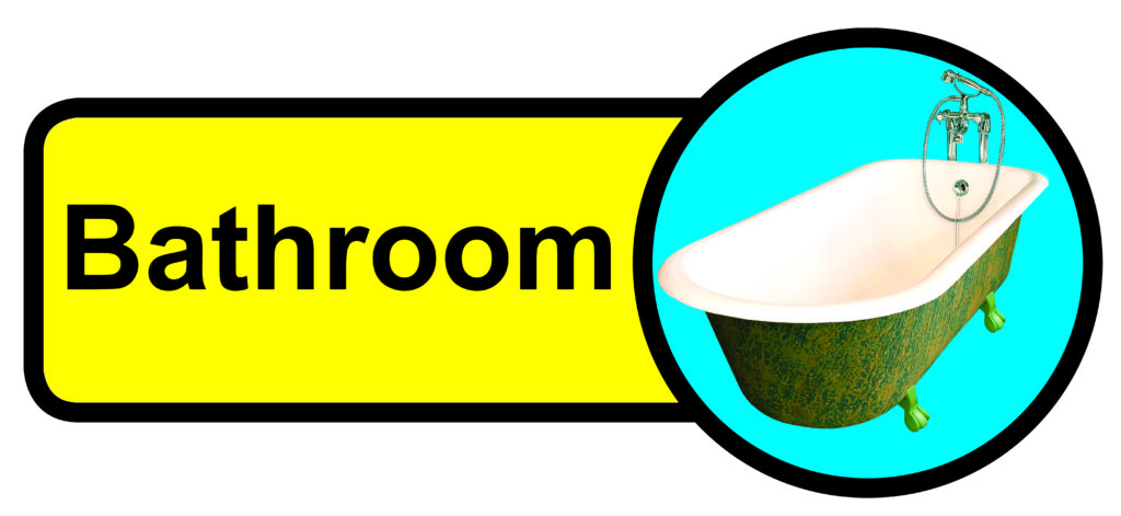 KAI007 - 210x480mm Bathroom Dementia Sign