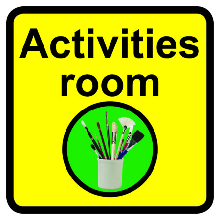 KAI104 - 300x300mm Activities room Dementia Sign