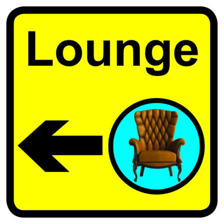 KAI201 - 300x300mm Lounge Dementia Sign Arrow Left