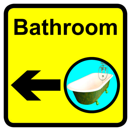 KAI204 - 300x300mm Bathroom Dementia Sign Arrow Left