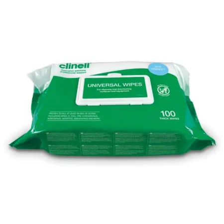 PH1289 - Clinell Universal Wipes  Heavy Duty Universal Sanitising Wipes Flowrap Pack ‑ 100 Wipes