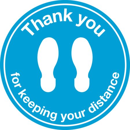 SDIS65BBASV - 450mm Dia Thank Your For Keeping Your Blue Anti-slip Floor Sign