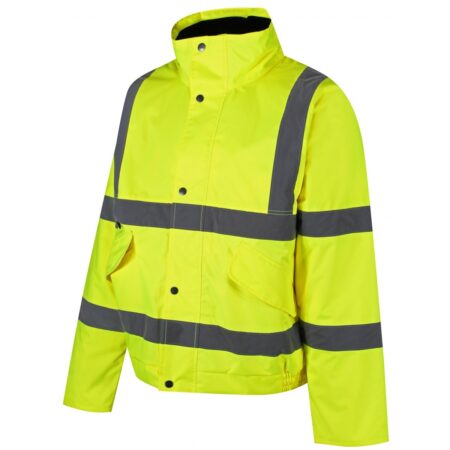 High-vis Traega bomber jacket-TBJ01-with Reflexr Tape-Class 3 - Image 5