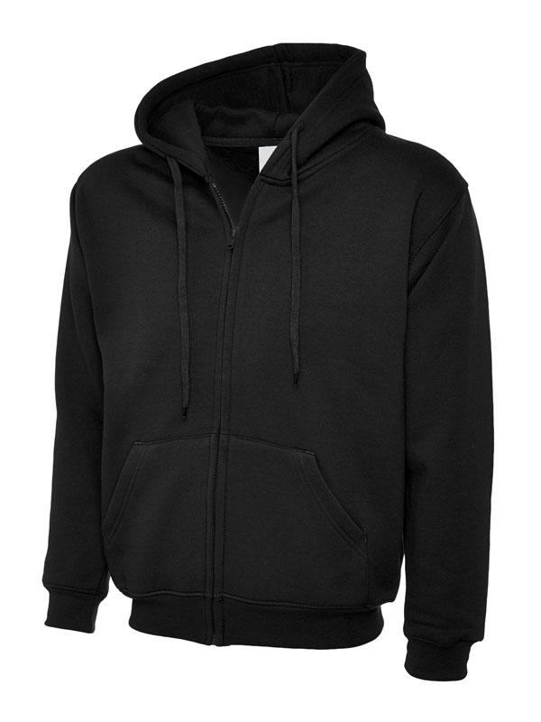 UC504 Adults Classic Full Zip Hooded Sweatshirt Unisex, 50% Polyester 50% Cotton 300GSM