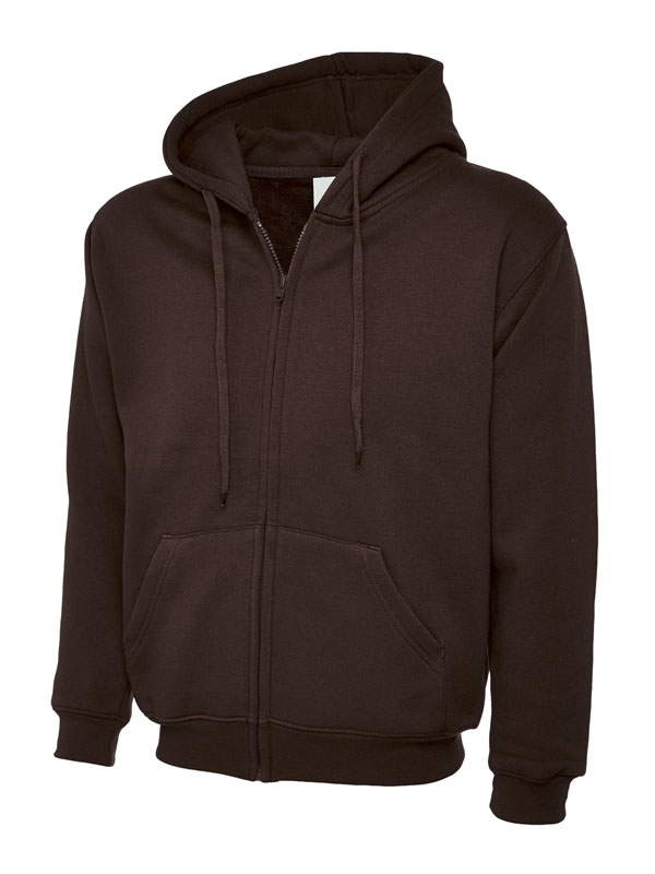 UC504 Adults Classic Full Zip Hooded Sweatshirt Unisex, 50% Polyester 50% Cotton 300GSM