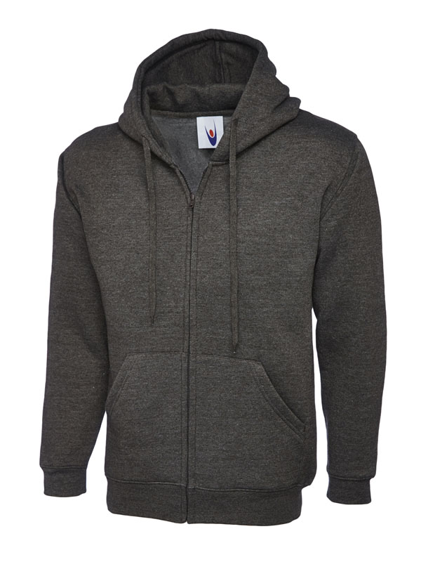 UC504 Adults Classic Full Zip Hooded Sweatshirt Unisex, 50% Polyester 50% Cotton 300GSM
