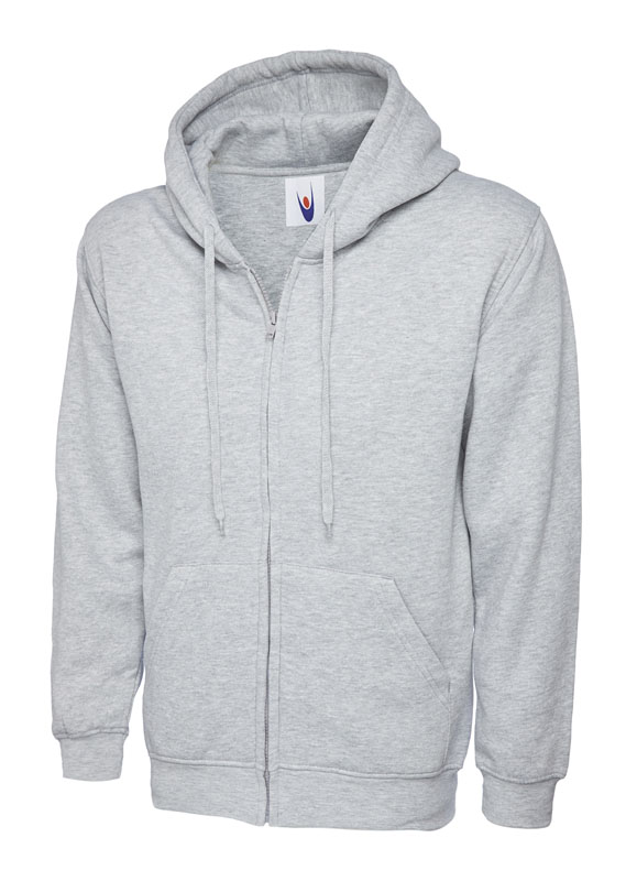UC504 Adults Classic Full Zip Hooded Sweatshirt Unisex, 50% Polyester 50% Cotton 300GSM