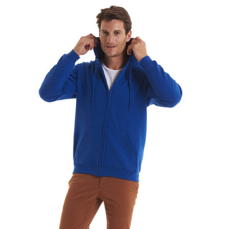 UC504 Adults Classic Full Zip Hooded Sweatshirt Unisex, 50% Polyester 50% Cotton 300GSM