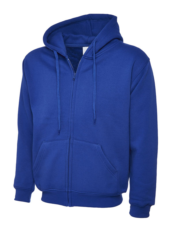 UC504 Adults Classic Full Zip Hooded Sweatshirt Unisex, 50% Polyester 50% Cotton 300GSM