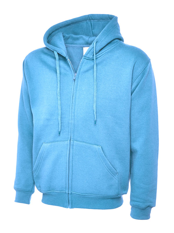 UC504 Adults Classic Full Zip Hooded Sweatshirt Unisex, 50% Polyester 50% Cotton 300GSM