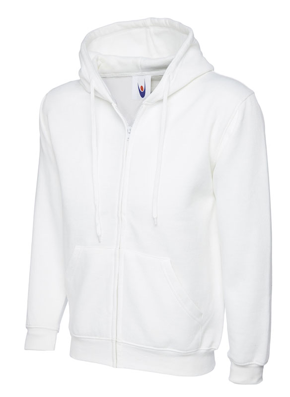 UC504 Adults Classic Full Zip Hooded Sweatshirt Unisex, 50% Polyester 50% Cotton 300GSM