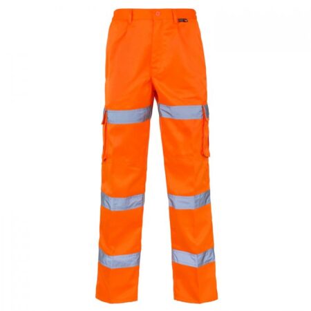 CK882 - Hi Vis Orange 3 Band Combat Trousers