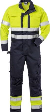 8084- FLAME HIGH VIS COVERALL CLASS 3, Multinorm, Approved for welding, Flame retardant treated EN11612 A1 B1 C1 E2 F1