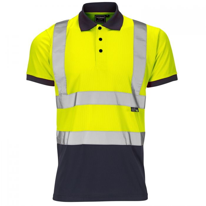 30S Hi-Vis 2 Tone Orange or Yellow Two Tone Polo