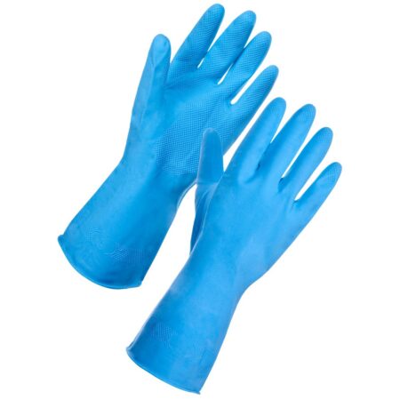 13311-Household Latex Cleaning Gloves Blue Priced Per Pair Minimum Order Bag of 12pair