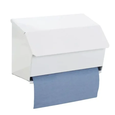 PP9180 - White Metal 10" Wiper Roll Dispenser