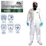 EKA55 - (55gsm) Laminated Coverall Type 5B/6B - White - Image 3