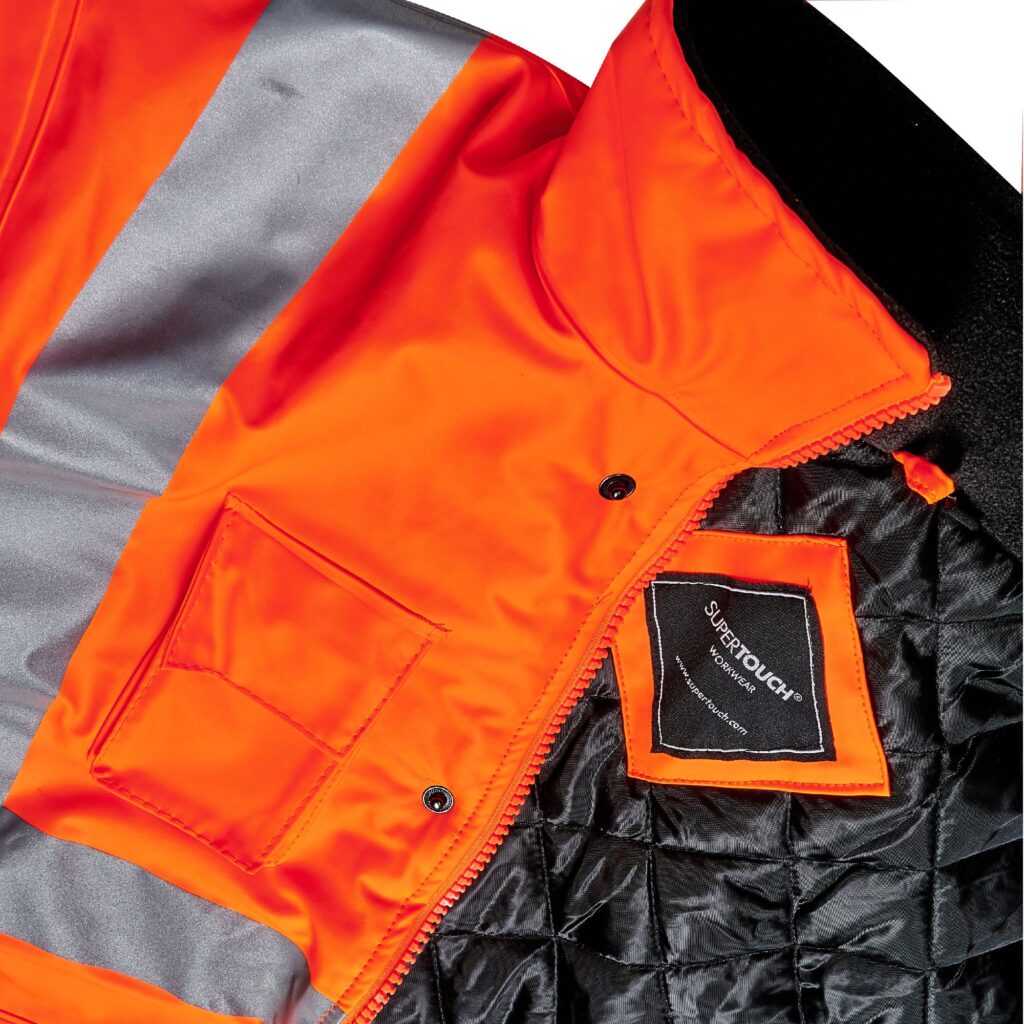 37281 - Storm-Flex® Extreme Orange PU Bomber Jacket combination of waterproofness and breathability