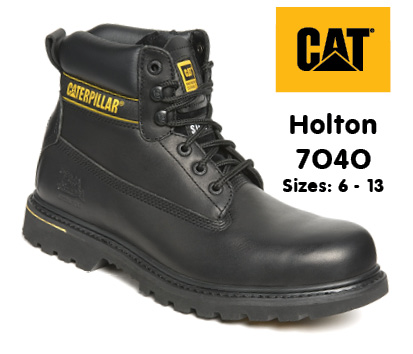 7040 - Holton Black Leather Goodyear Welted Safety Boot