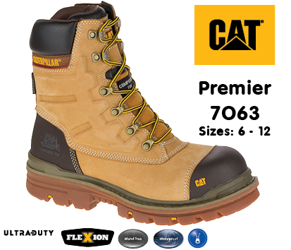 7063 CATERPILLAR Premier Honey Safety Boot with side zip
