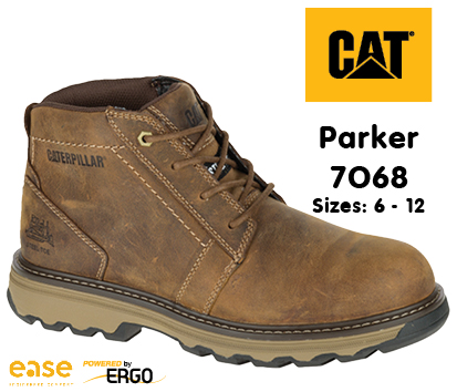 7068 CATERPILLAR Parker DARK BEIGE/TAN Safety Boot S1 SRA HRO