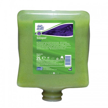 LIM4LTR - SOLOPOL LIME (DEB LIME WASH) 4L Medium-Heavy Duty Hand Wash with cornmeal scrubbing agents