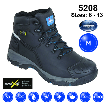 5208 HIMALAYAN Black Waterproof S3 Metguard Safety Boot
