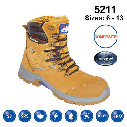 5211 HIMALAYAN Honey Leather Waterproof Safety Boot