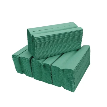 862084E - Green C Fold Hand Towels