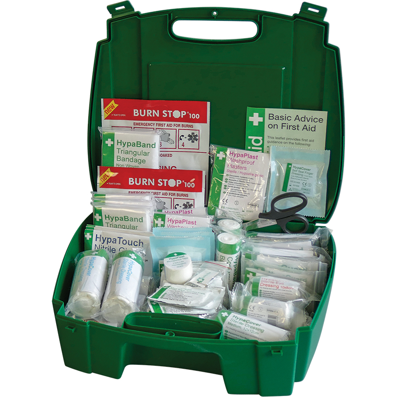 K3031SM - Evolution British Standard Compliant Workplace First Aid Kit in Green Case Small, Medium or Large