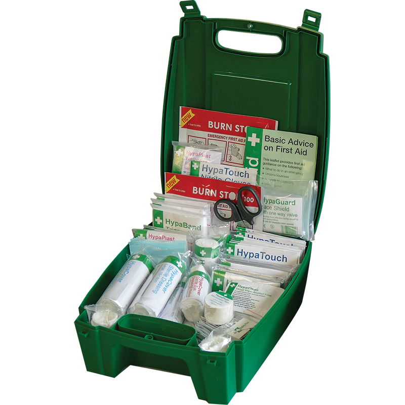 K3031SM - Evolution British Standard Compliant Workplace First Aid Kit in Green Case Small, Medium or Large