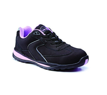 LT777 LADIES BLACK NUBUCK SAFETY TRAINER SB SRC