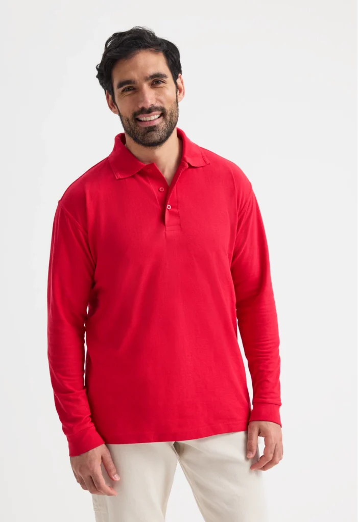 UC113 - Long sleeve Poloshirt 50% Polyester 50% Cotton 220GSM White £6.95 Colours £7.95