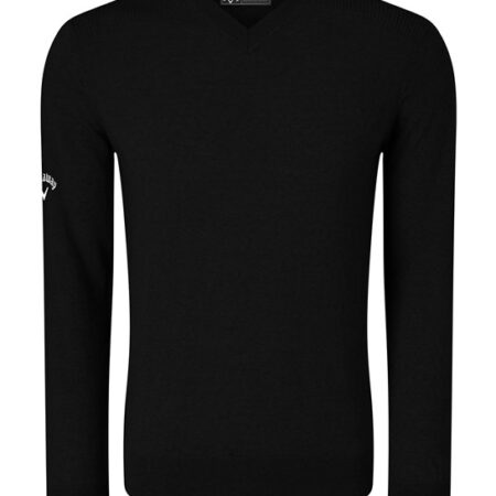 CW076 Ribbed v-neck Merino sweater